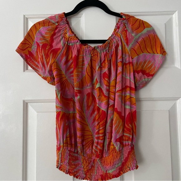 Cynthia Rowley Tropical Summer Crop Top Small - Picture 1 of 3